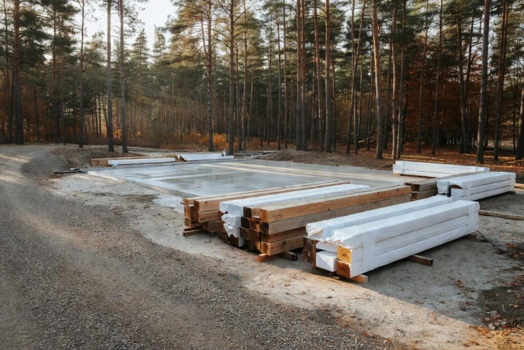 teren przygotowany pod budowę domu